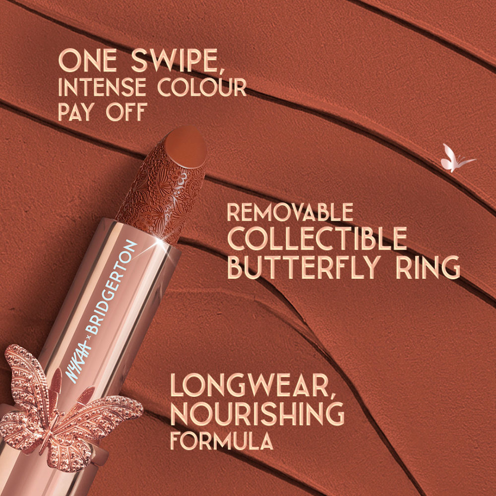 Nykaa Cosmetics X Bridgerton Creamy Matte Longwear Lipstick - Sultry Scandal (4.2g)
