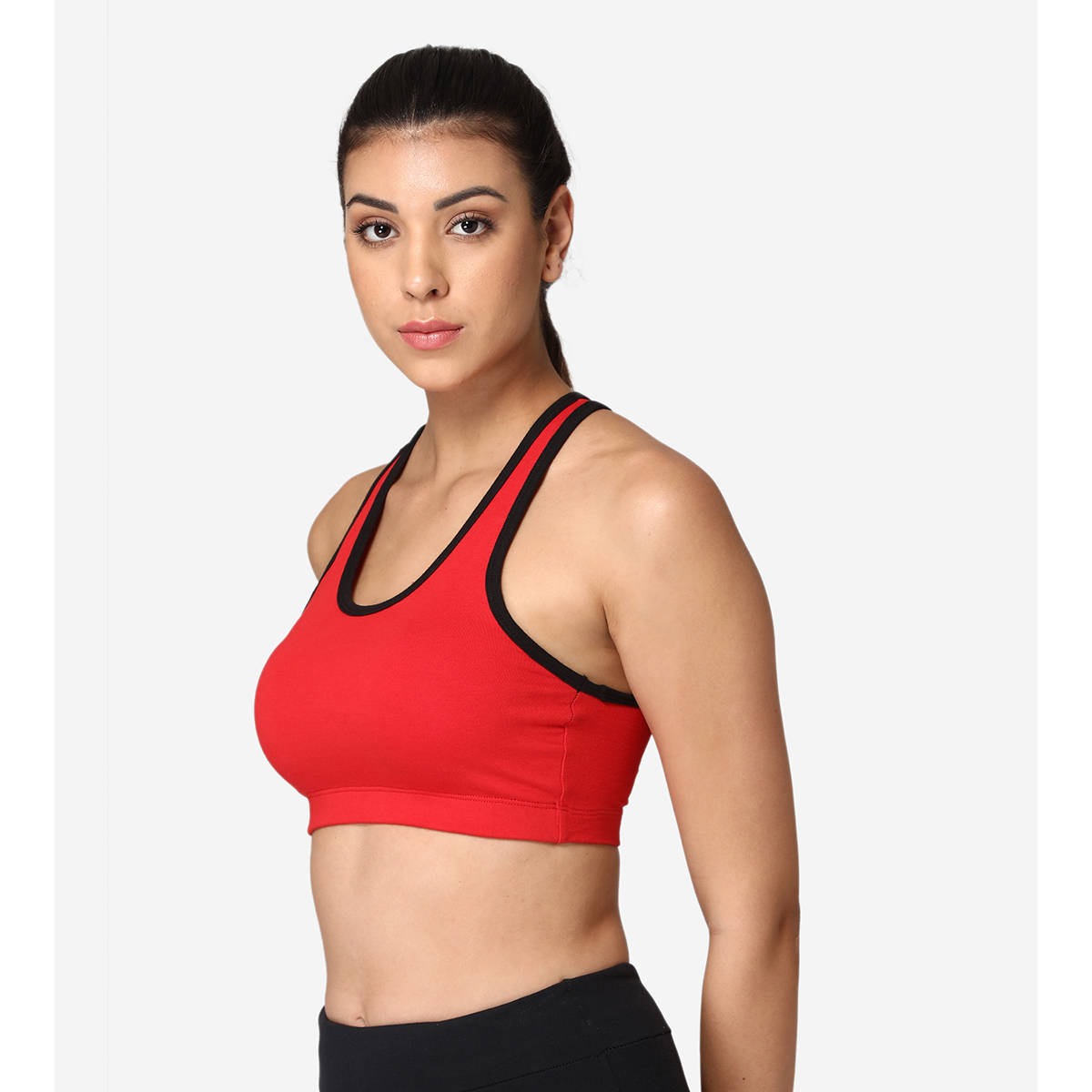 Abelino Racer Back Gym Bra - Red (S) · S