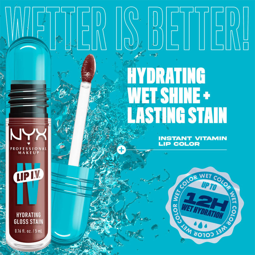 NYX Professional Makeup Lip I.V. Hydrating Gloss Stain - Mocha Me Wet 05 (5ml)
