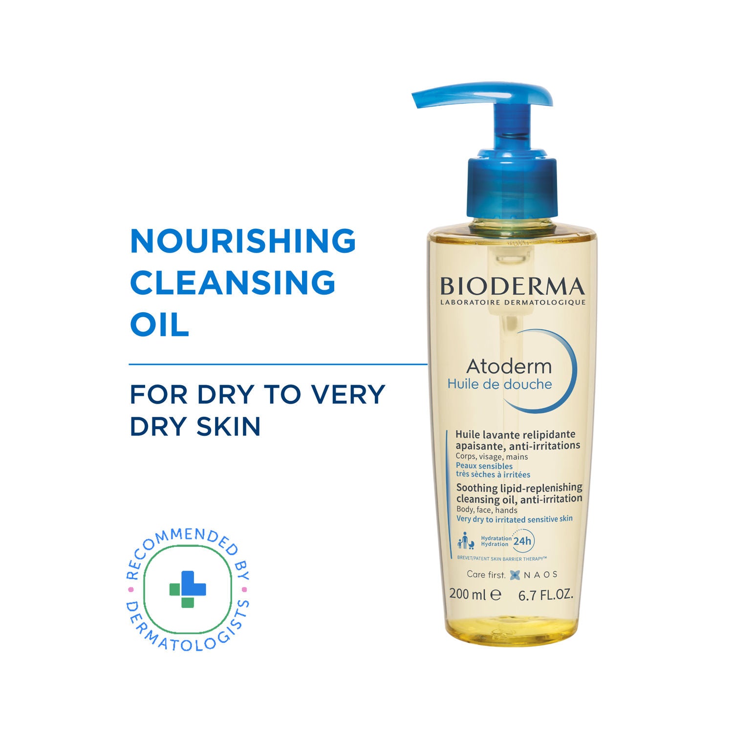 Bioderma Cleansing Oil - Atoderm Huile De Douche With Niacinamide (200ml)