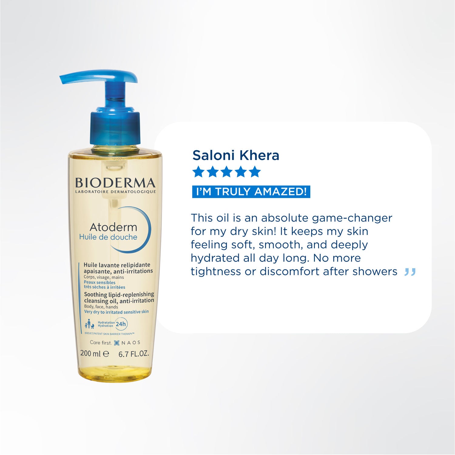 Bioderma Cleansing Oil - Atoderm Huile De Douche With Niacinamide (200ml)