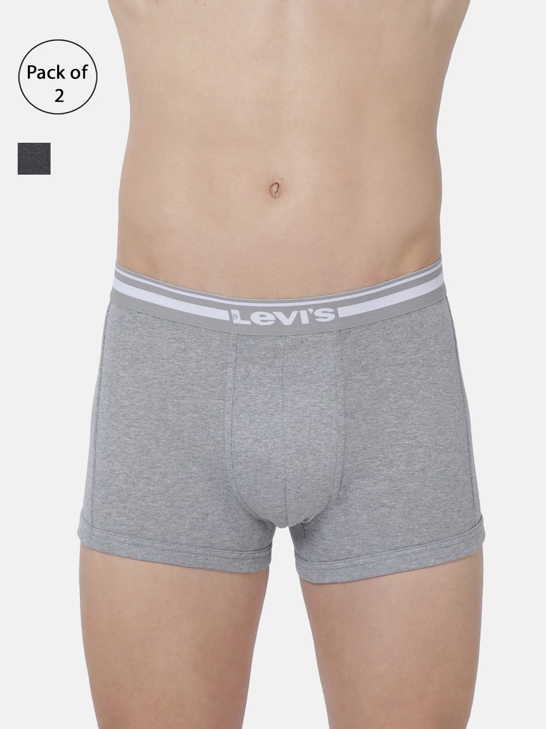 Levis - Solid Pure Cotton Trunks Underwear (#003 - 1Pack) - ASSTD
