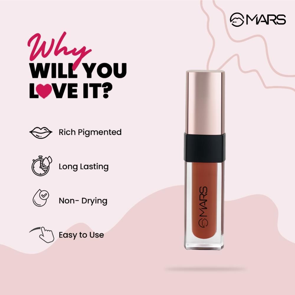 MARS Popstar Non Drying Liquid Mousse Lipstick - Dancing Diva (6ml)