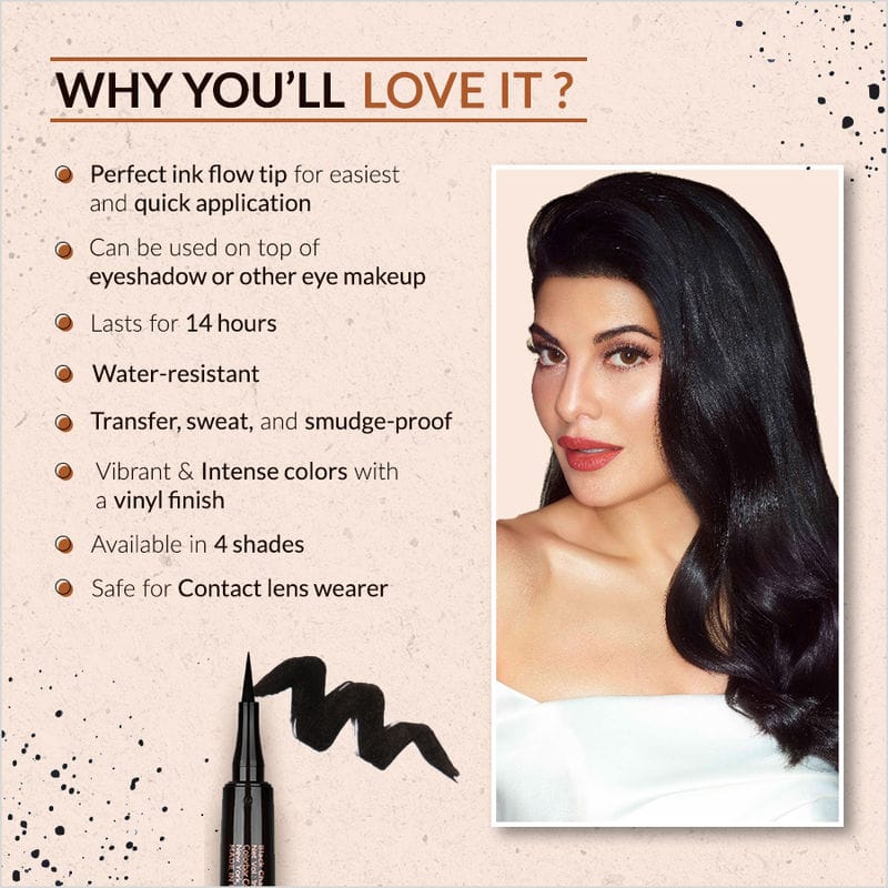 Colorbar - X Jacqueline Wink With Love 14hrs Stay Eyeliner - Black Charm-001