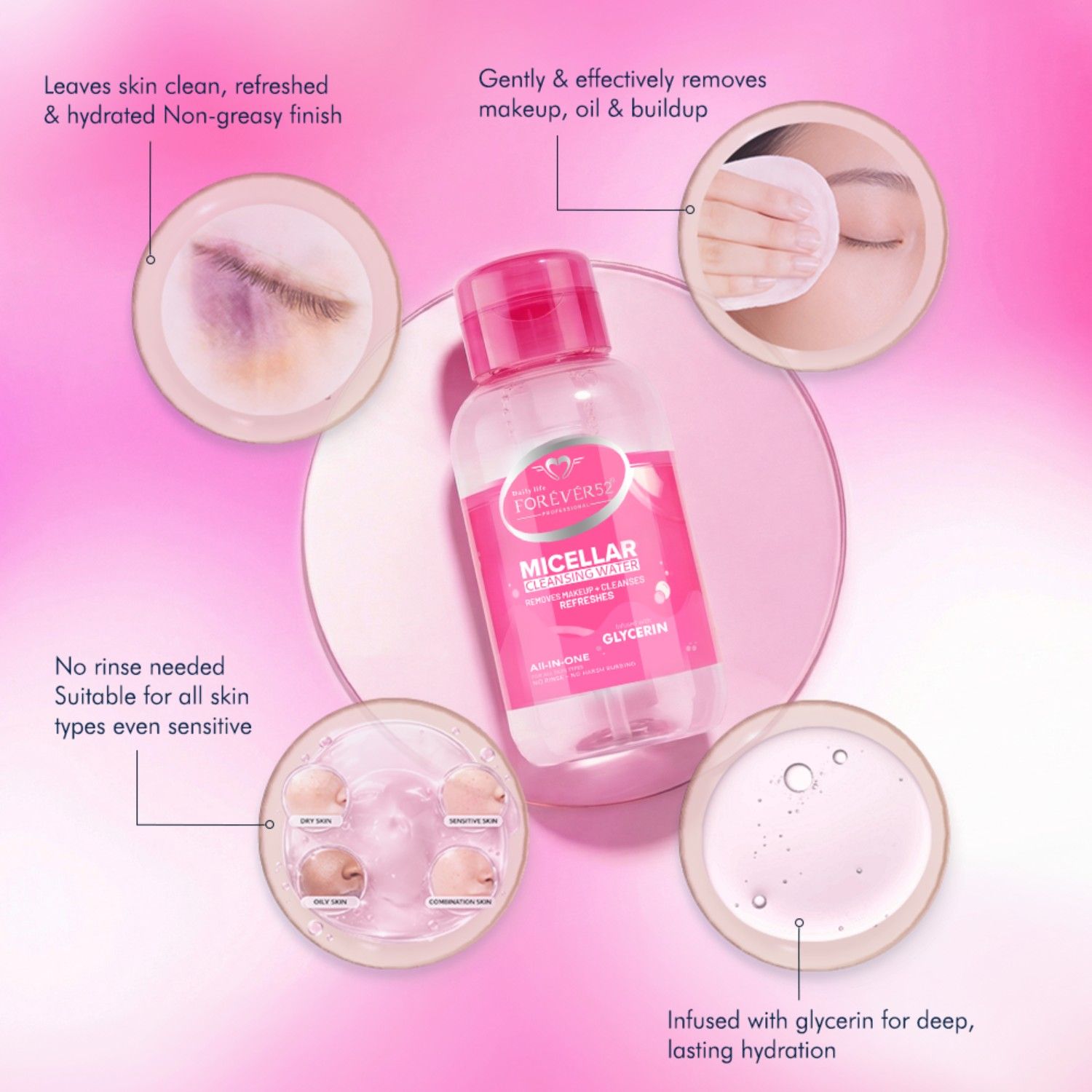 Daily Life Forever52 Micellar Cleansing Water Infused With Glycerin (400ml)