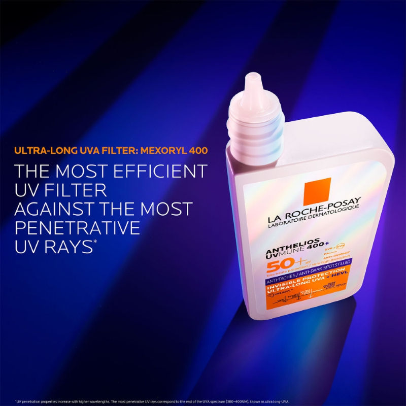 La Roche-Posay Anthelios UVMUNE400 Anti-Dark Spot Fluid SPF50+ Sunscreen with Melasyl for pigmented skin (50ml)