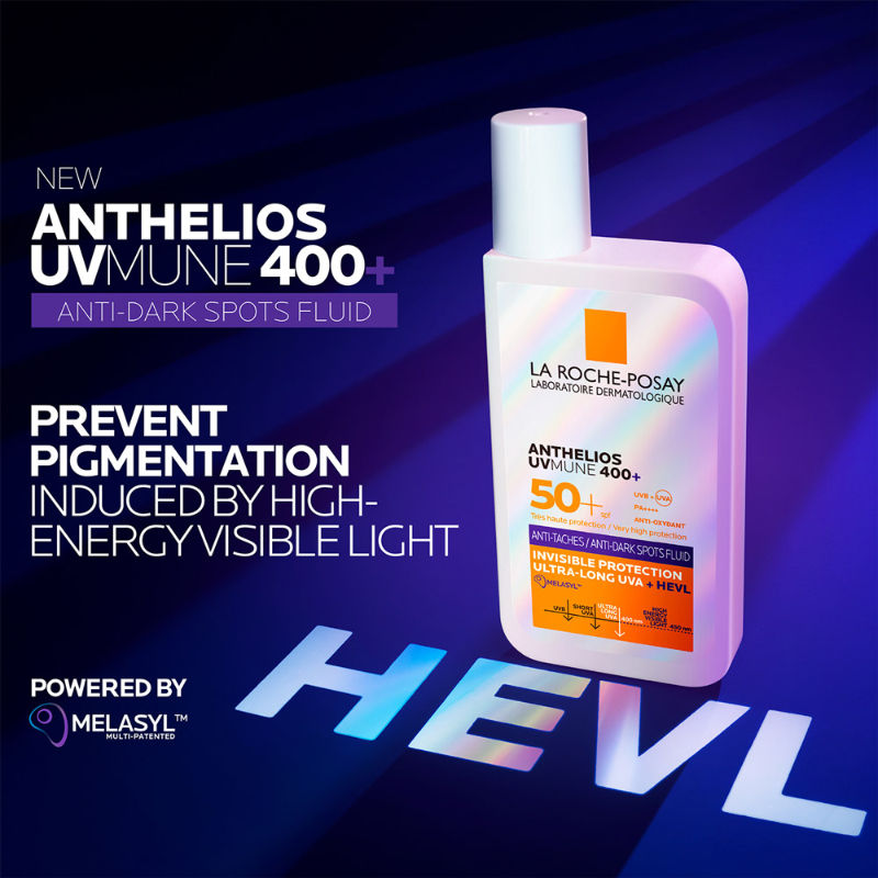La Roche-Posay Anthelios UVMUNE400 Anti-Dark Spot Fluid SPF50+ Sunscreen with Melasyl for pigmented skin (50ml)