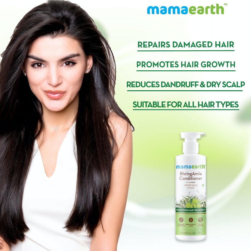 Mamaearth BhringAmla Shampoo with Bhringraj & Amla for Intense Hair Treatment (250mL)