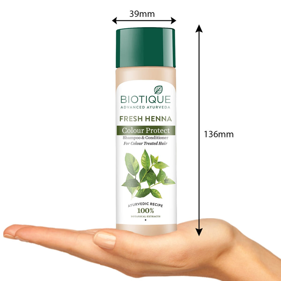 Biotique Fresh Henna Colour Protect Shampoo & Conditioner 120ml image 3