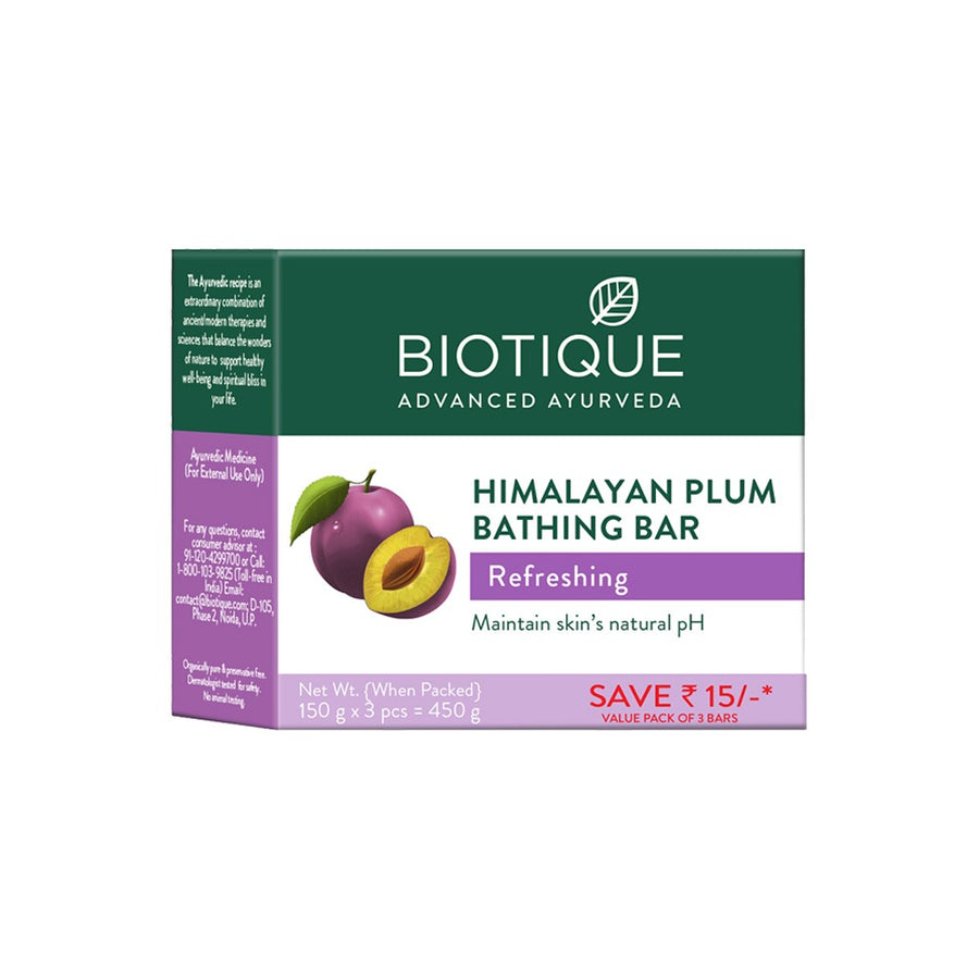 Biotique Himalayan Plum Refreshing Bathing Bar 150g image 4