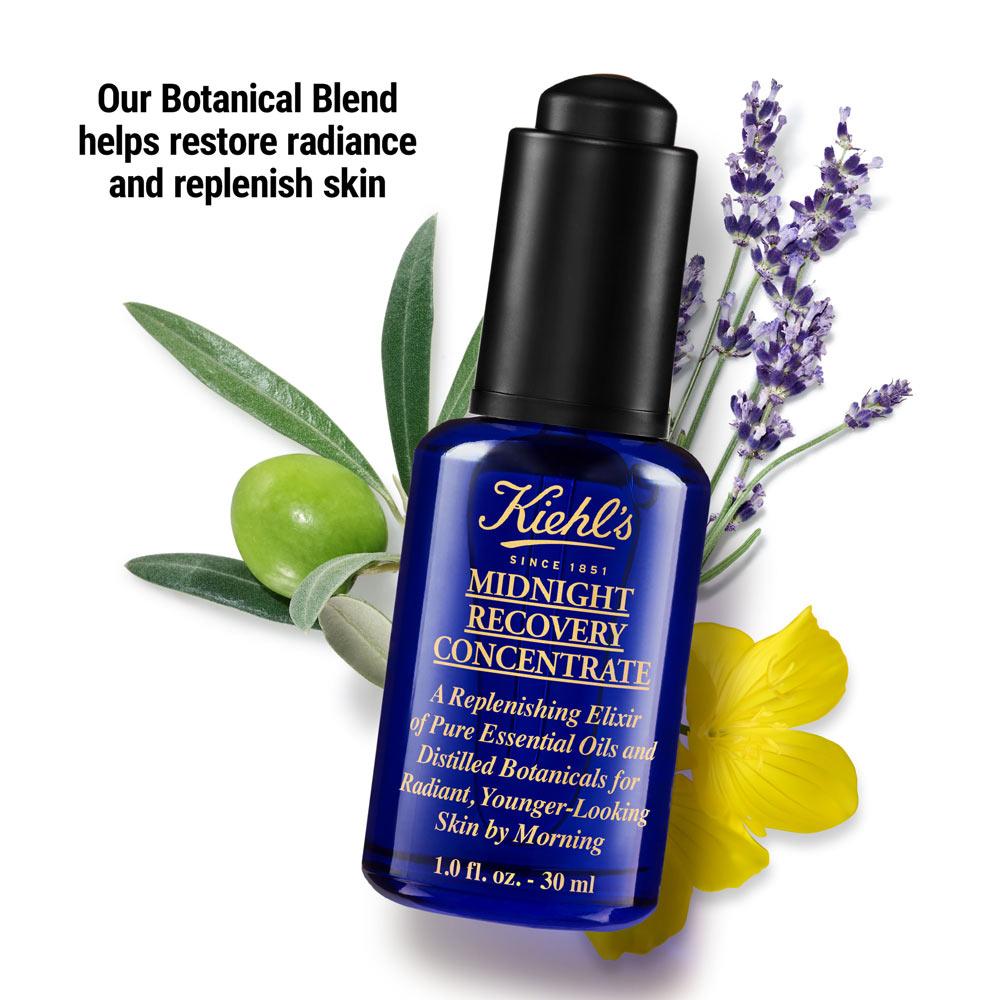 Kiehl's Midnight Recovery Concentrate Serum With Botanical Oil Blend For Radiant Skin (30ml)