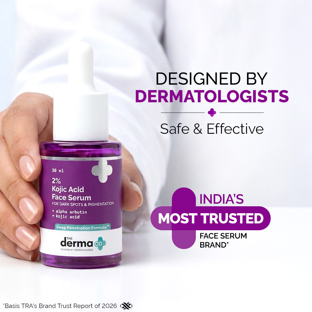 The Derma Co 2% Kojic Acid Face Serum for Dark spots reduction, Pigmentation & Blemishes (30ml)
