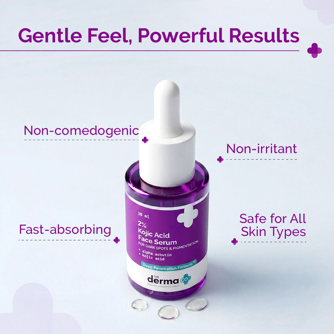 The Derma Co 2% Kojic Acid Face Serum for Dark spots reduction, Pigmentation & Blemishes (30ml)