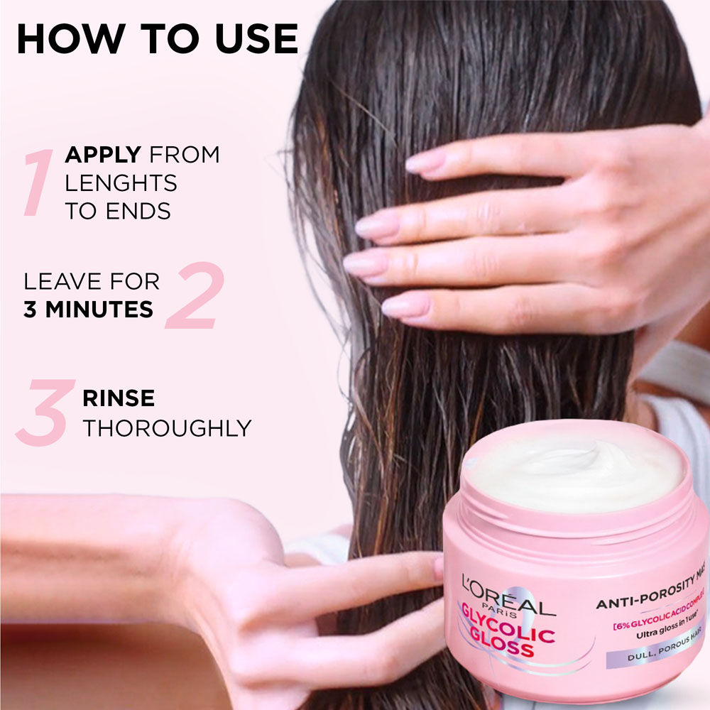 L'Oreal Paris Glycolic Gloss Hair Mask (200g)