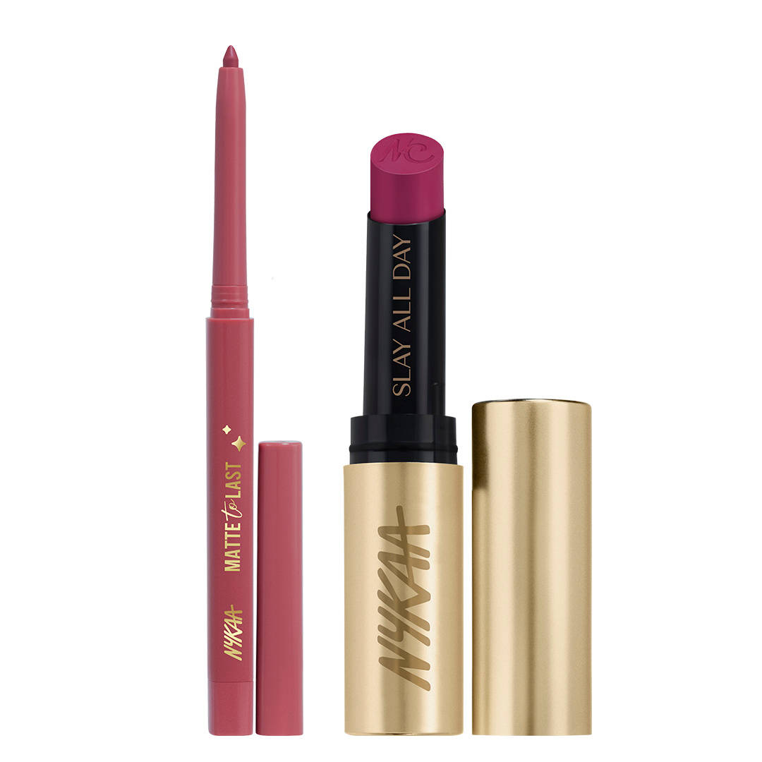 Nykaa Cosmetics Matte to Last Bestseller Long Lasting Lipstick & Lip Liner Combo - Boho