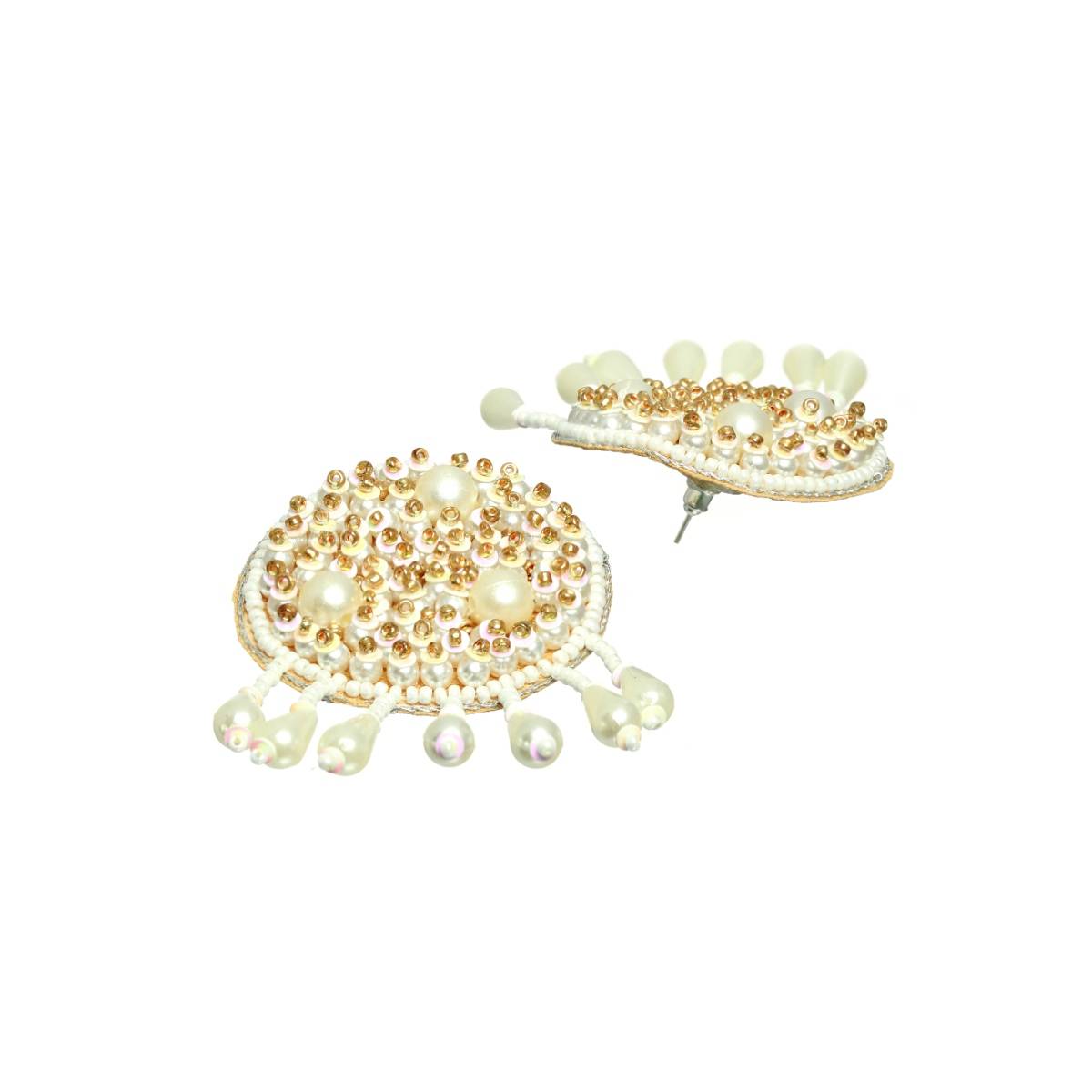 Aatmana White Pearls Beaded Choker Handcrafted Necklace Set