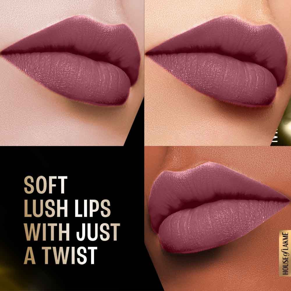 Lakme Forever Matte Lipstick, Made With French Rose Oil Extracts , Mauve Envy