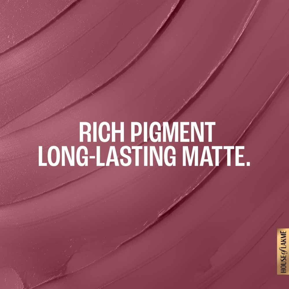 Lakme Forever Matte Lipstick, Made With French Rose Oil Extracts , Mauve Envy