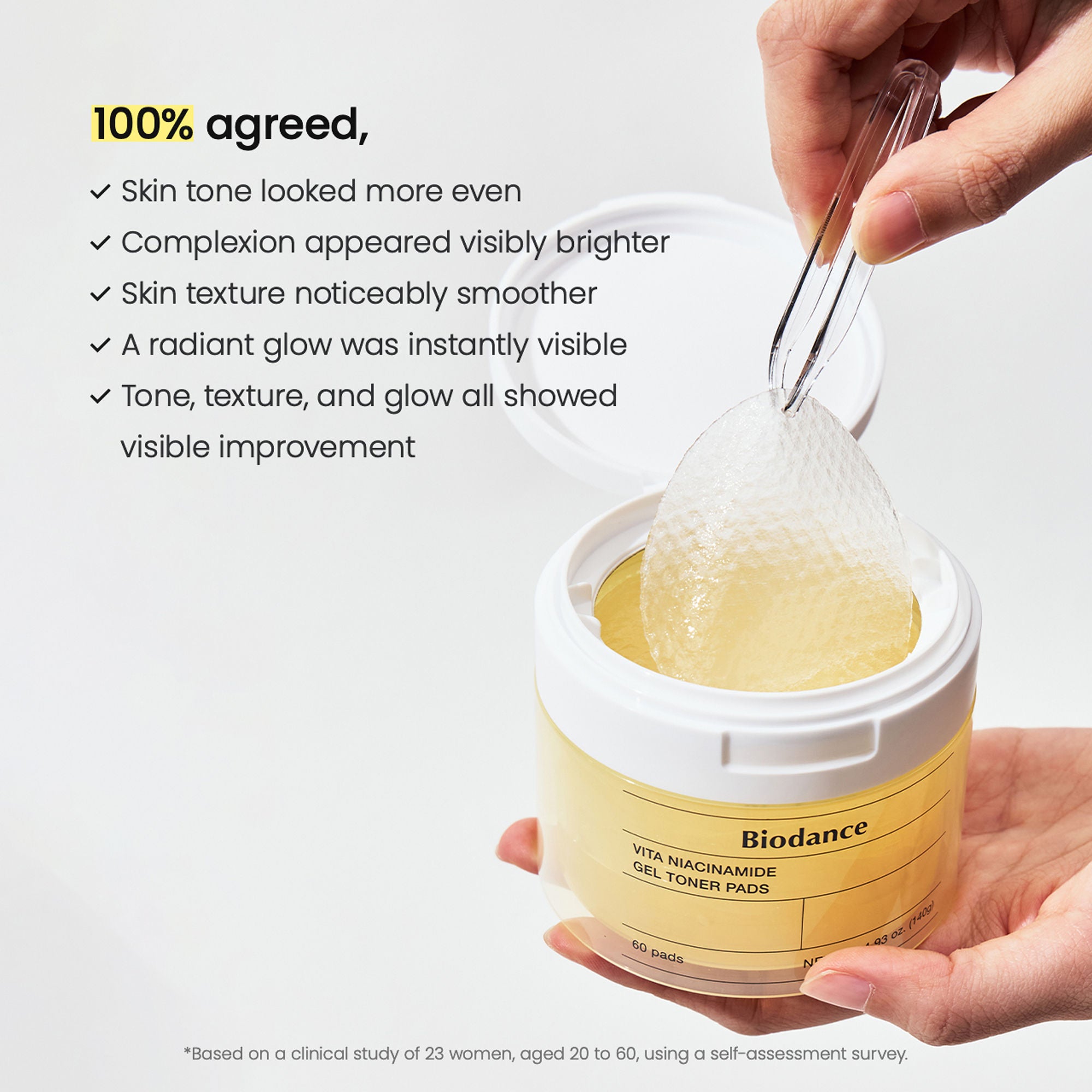 Biodance Vita Niacinamide Gel Toner Pads (60pcs)