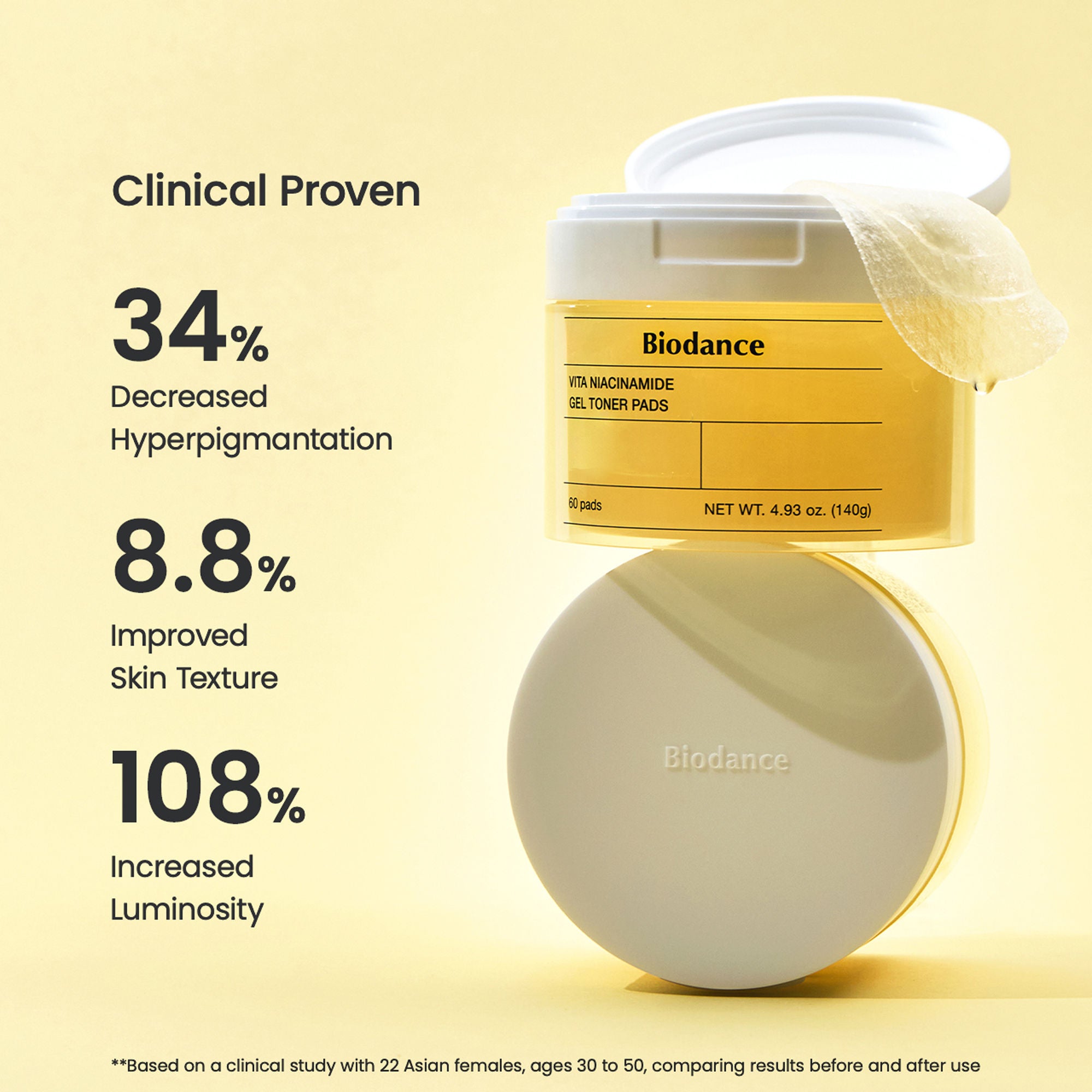 Biodance Vita Niacinamide Gel Toner Pads (60pcs)