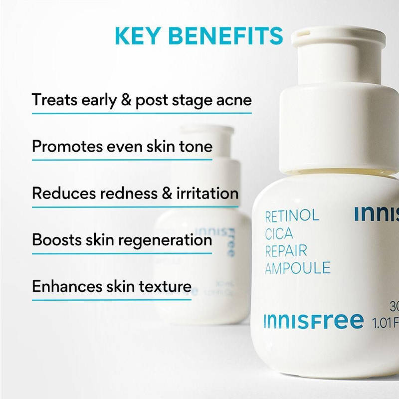 Innisfree 0.15% Retinol Cica Ampoule Daily Care For Pores, Dead Skin, Anti-Aging - Beginner-Friendly