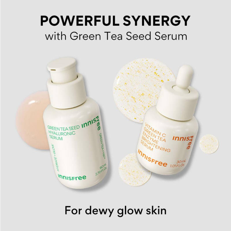 Innisfree Vitamin C Green Tea Brightening Serum - Controls Dark Spots & Clears Skin