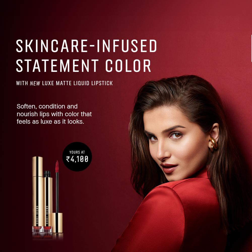 Bobbi Brown Luxe Matte Red Liquid Lipstick - Plum And Done (6ml)