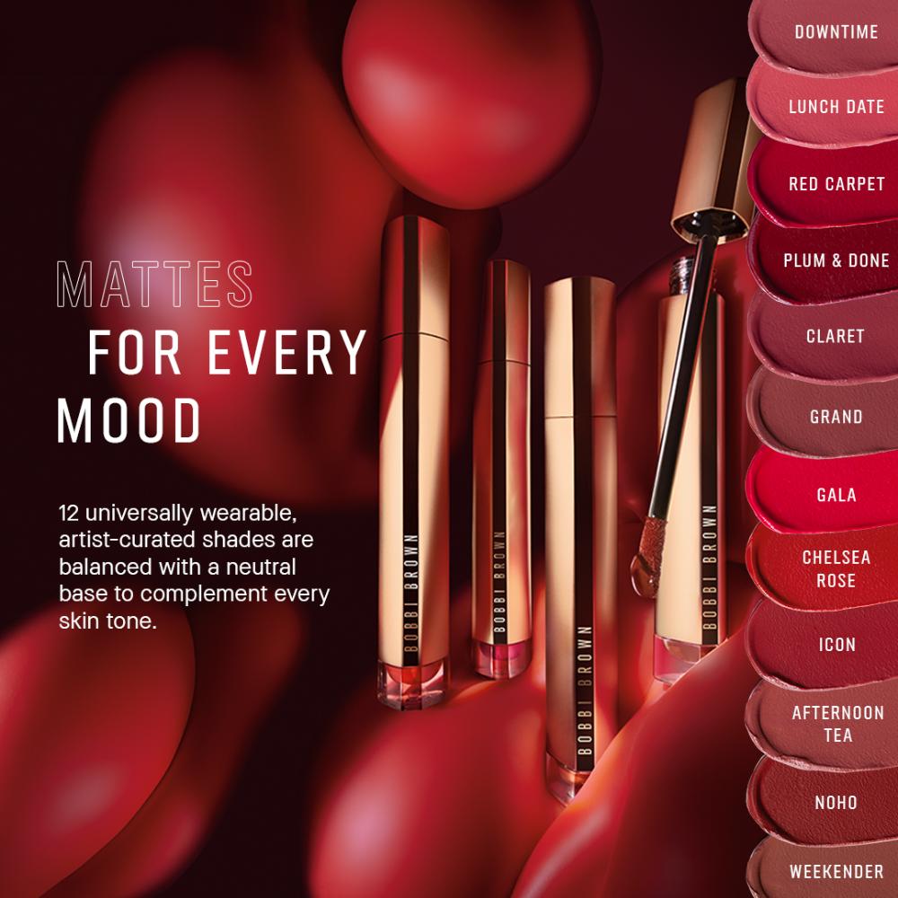 Bobbi Brown Luxe Matte Red Liquid Lipstick - Plum And Done (6ml)