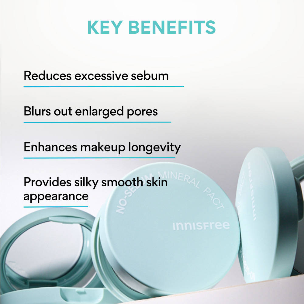 Innisfree No Sebum Mineral Pact For Oil Control & Skin Tone Correction