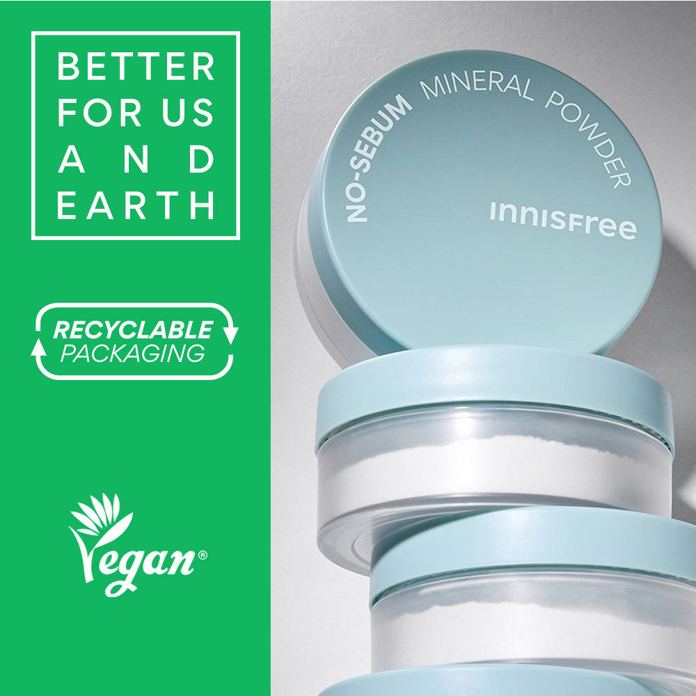 Innisfree No Sebum Mineral Powder For Oil Control, Makeup Fixer & Reduces Hair Greasiness