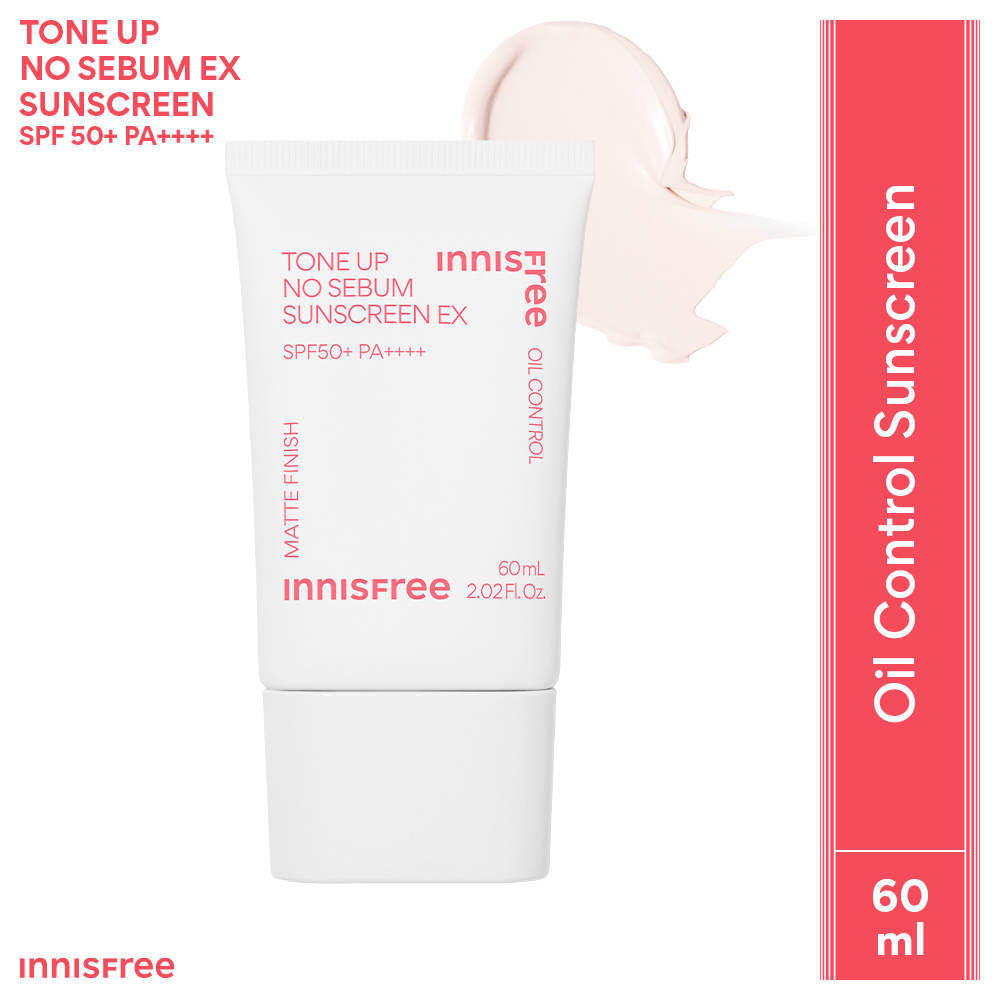Innisfree Tone Up No Sebum Sunscreen EX SPF 50+ PA++++ For Oil Control - Matte Finish