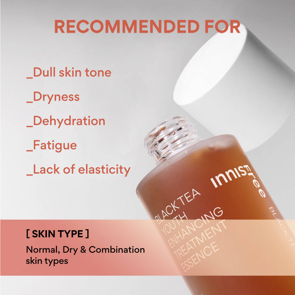 Innisfree Black Tea Youth Enhancing Treatment Essence For Anti-Wrinkle Effect - Evens Out Skin Tone