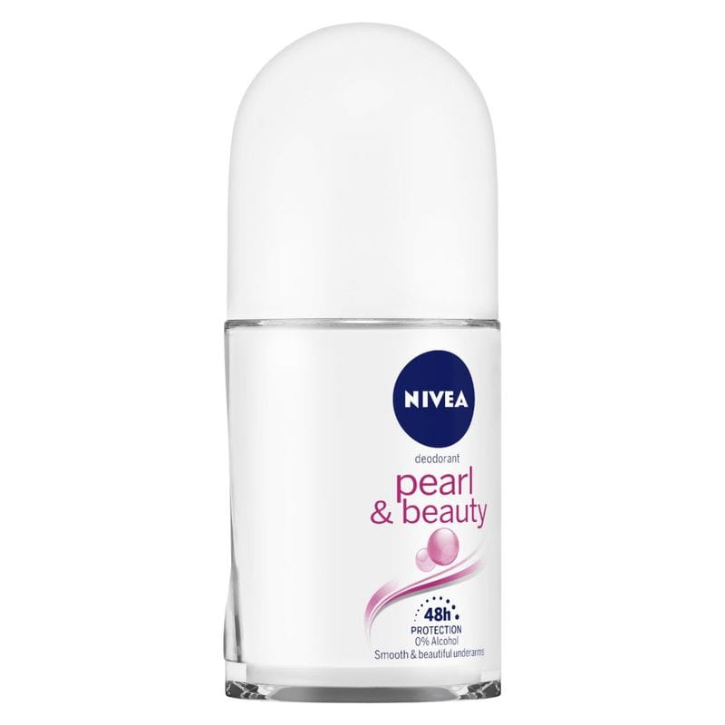NIVEA Women Deodorant Roll On, Pearl & Beauty, for Smooth & Beautiful Underarms, 48h Protection (50ml)