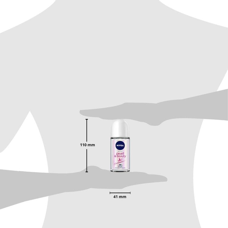 NIVEA Women Deodorant Roll On, Pearl & Beauty, for Smooth & Beautiful Underarms, 48h Protection (50ml)