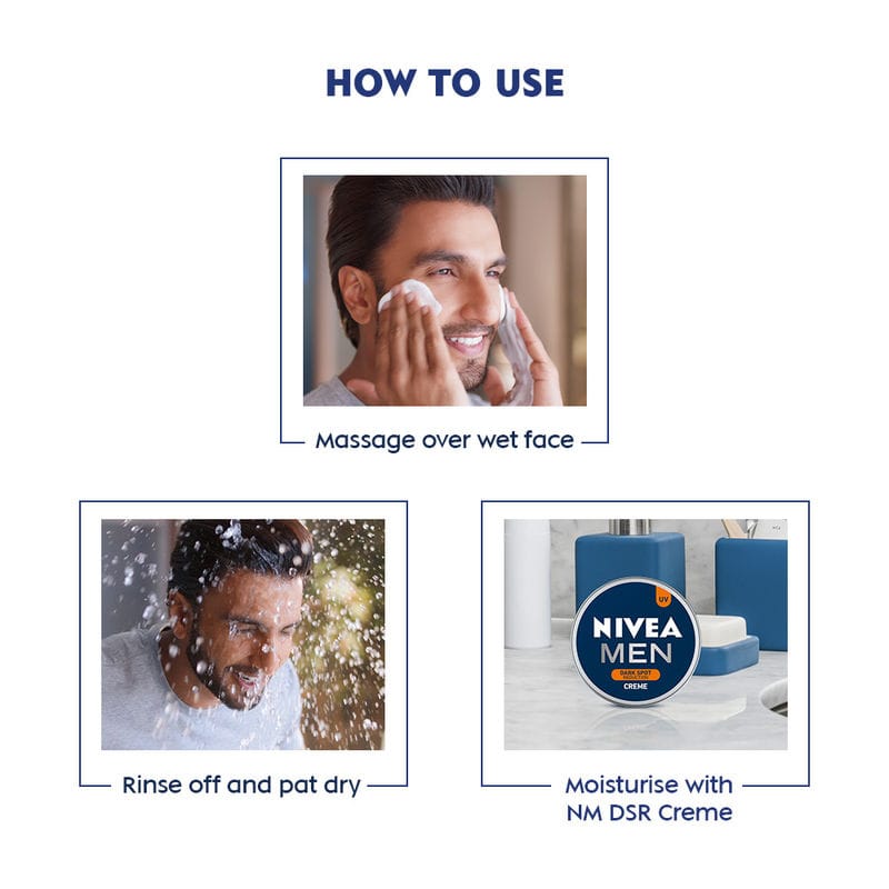 NIVEA Men Face Wash for Oily Skin, Oil Control Charcoal for Immediate Oil Control (100gm)