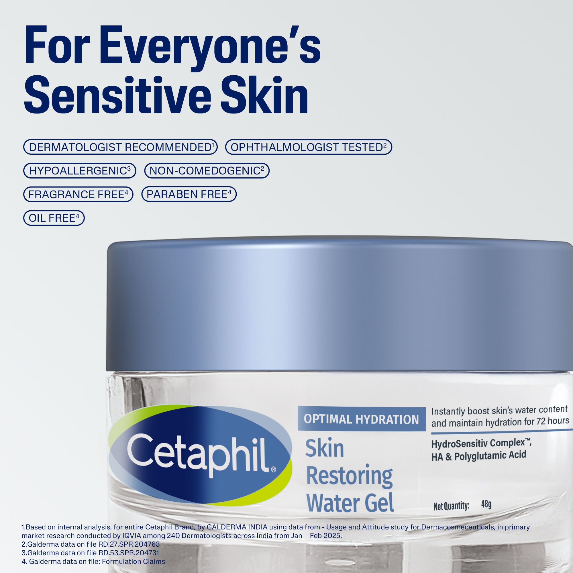 Cetaphil Optimal Hydration Restoring Water Gel (48g)