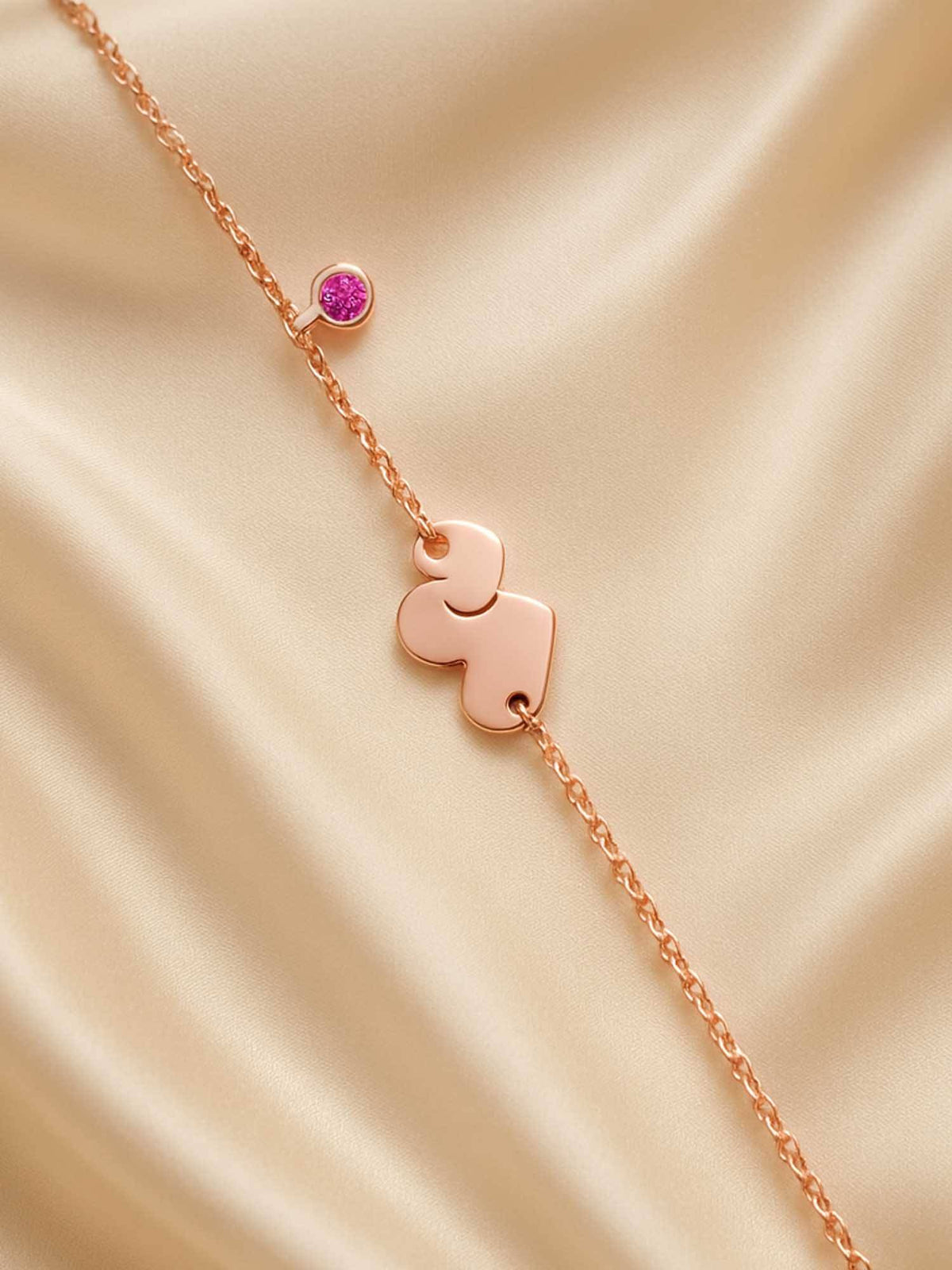925 SILLER 925 Pure Silver The Inseparable Puzzle Heart Anklet