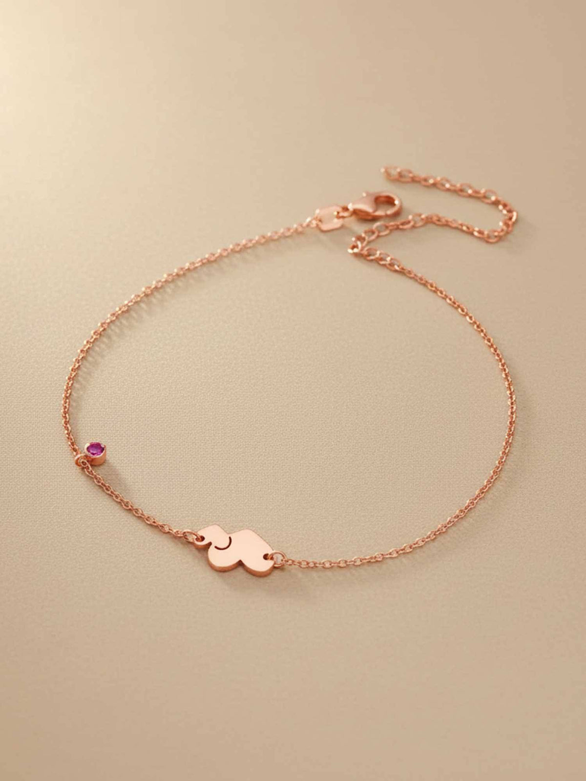 925 SILLER 925 Pure Silver The Inseparable Puzzle Heart Anklet