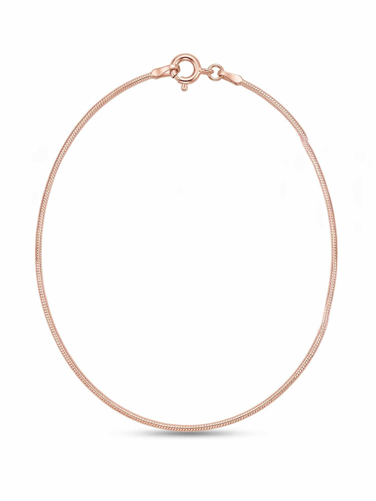 925 SILLER 925 Pure Silver The Rose Gold Serpentine Anklet