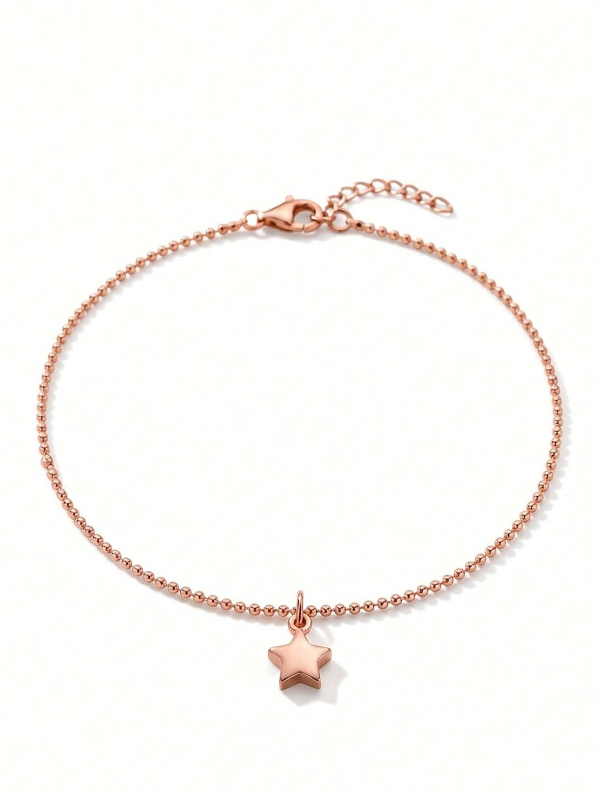 925 SILLER 925 Pure Silver The Rose Gold North Star Anklet