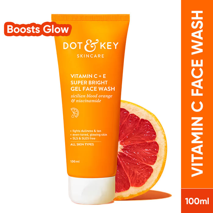 Dot & Key Vitamin C + E Super Bright Gel Face Wash (100ml)