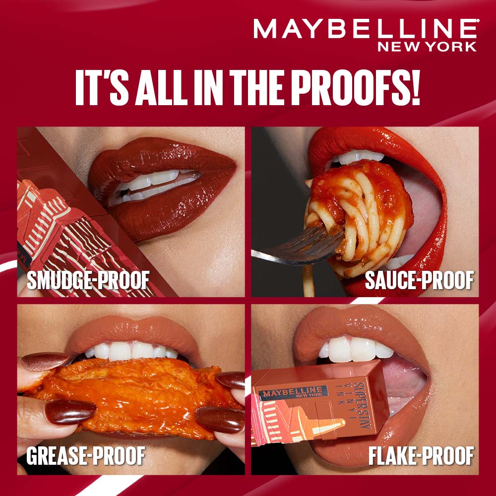 Maybelline New York Super Stay Vinyl Ink Liquid Lipstick, Instant Shine Lasts Up To 16H - Pomodoro Sauce (4.2g)