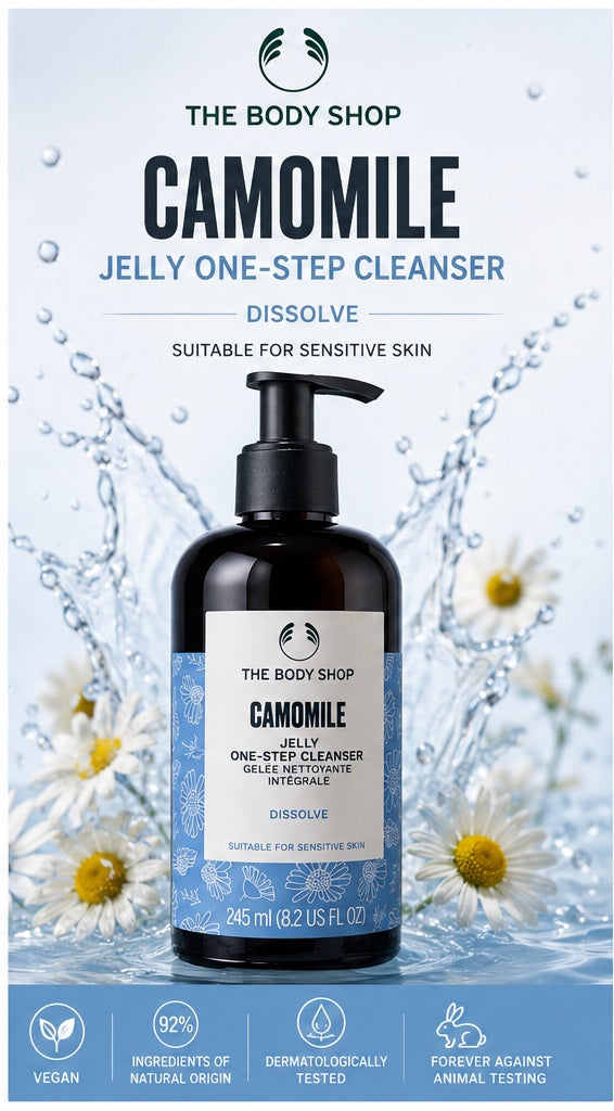 The Body Shop Camomile Jelly One-Step Cleanser 245 ml product benefits
