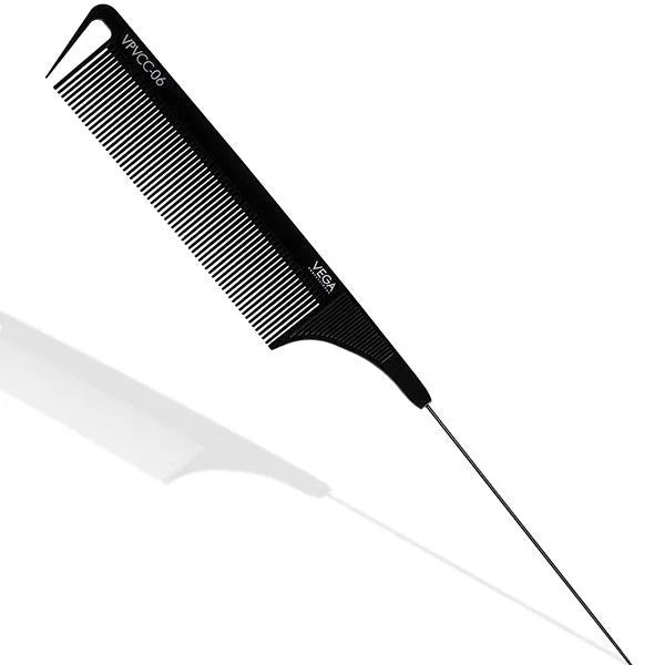 Vega Pin Tail Comb Wide Teeth (Pack of 2)