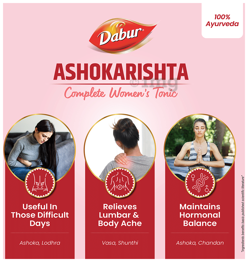 Dabur Ashokarishta | Relieves Menstrual Cramps & Period Pain in Women