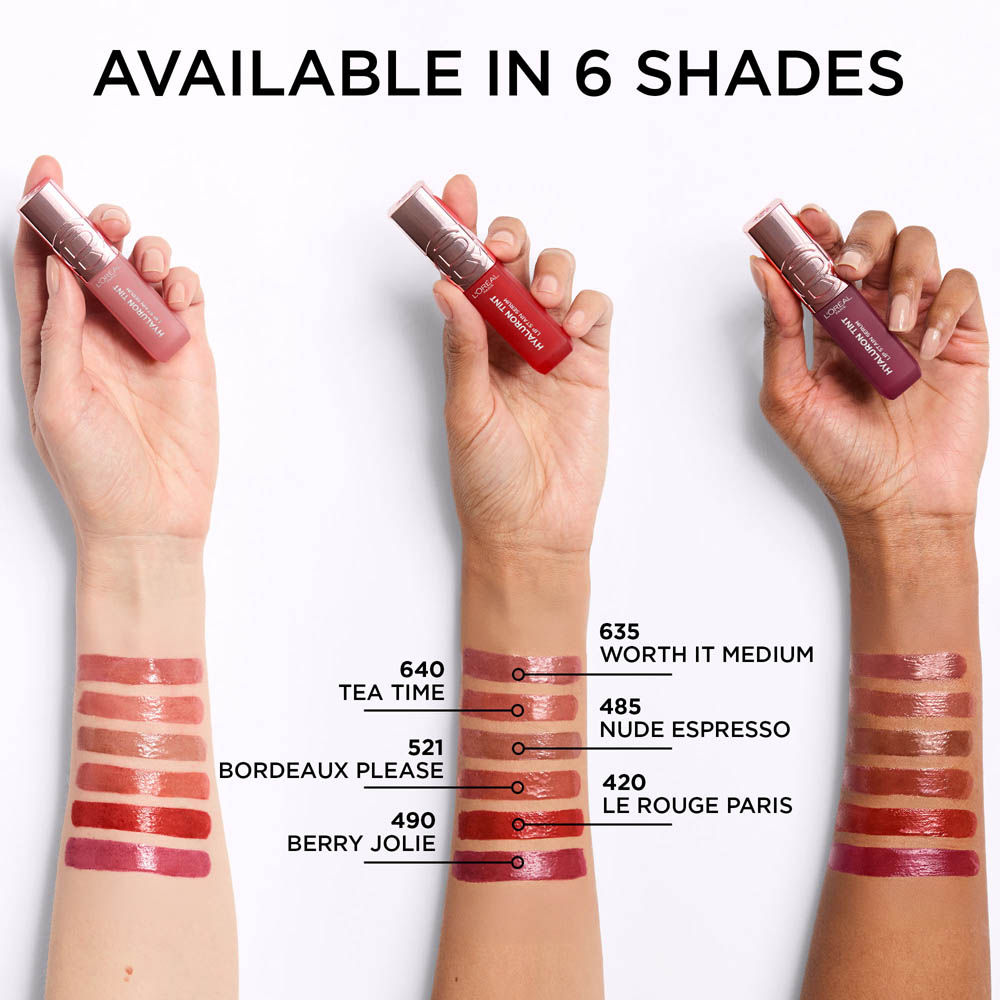 L'Oreal Paris Hyaluron Tint Lip Stain Serum Weightless Color - 485 Nude Espresso (5ml)