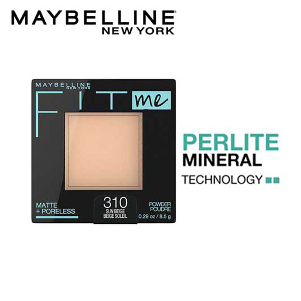 Maybelline New York Fit Me Matte + Poreless Pressed Powder, Lightweight - Sun Beige 310 (8.5gms)