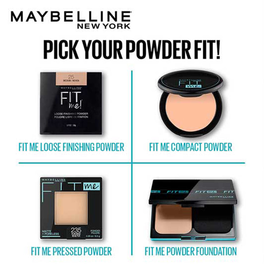 Maybelline New York Fit Me Matte + Poreless Pressed Powder, Lightweight - Sun Beige 310 (8.5gms)