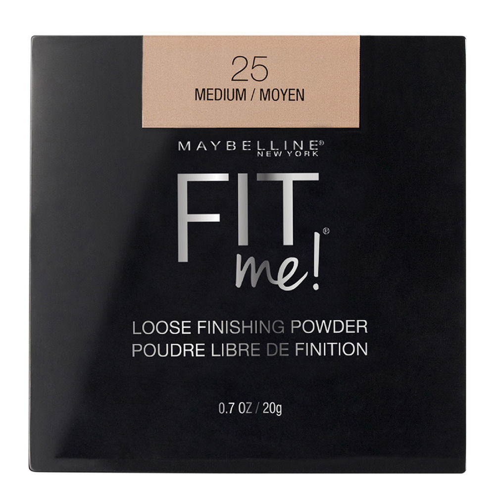 Maybelline New York Fit Me Loose Finishing Powder, Silky & Lightweight Powder - 25 Medium (20g)