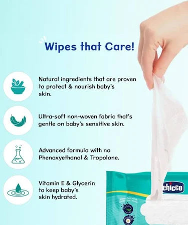 Chicco - Soft & Moisturizing Wet Wipes ( 72 Count)
